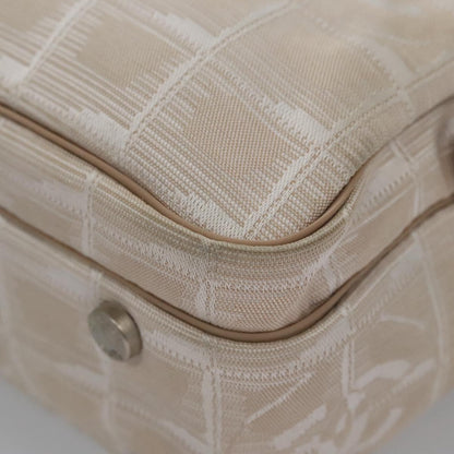 CHANEL New Travel Line Hand Bag Nylon Beige CC ti2714