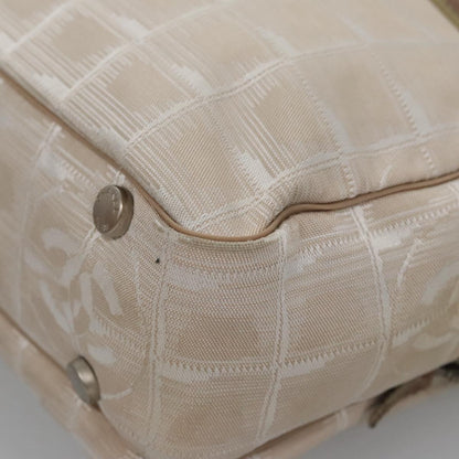 CHANEL New Travel Line Hand Bag Nylon Beige CC ti2714