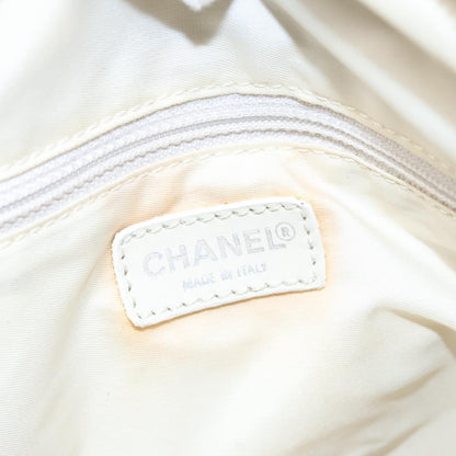 CHANEL New Travel Line Hand Bag Nylon Beige CC ti2714