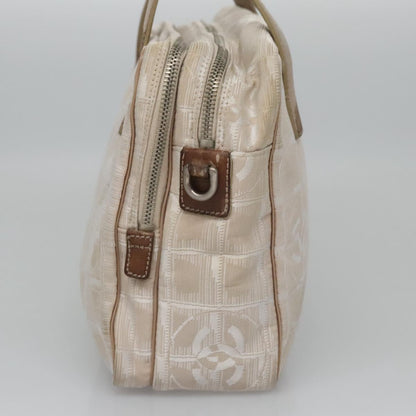 CHANEL New Travel Line Hand Bag Nylon Beige CC ti2714