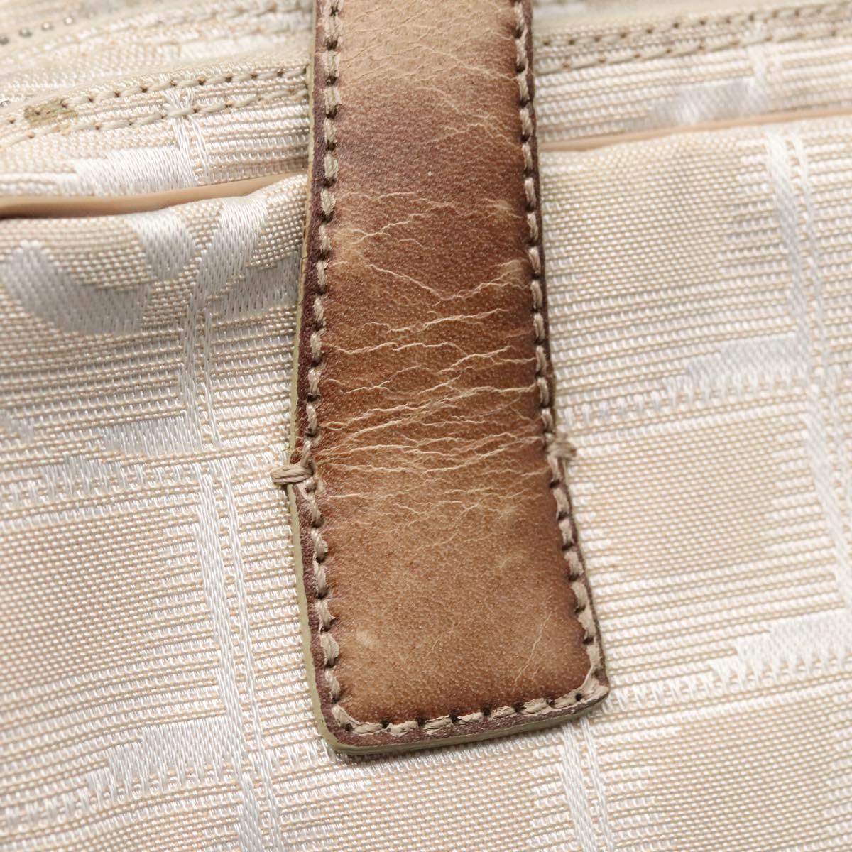 CHANEL New Travel Line Hand Bag Nylon Beige CC ti2714