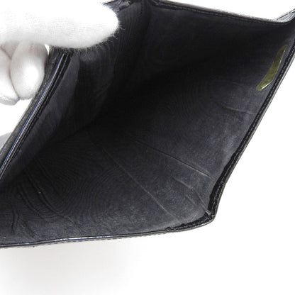 Chanel Black Patent Leather Bifold Long Wallet