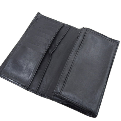 Chanel Black Patent Leather Bifold Long Wallet