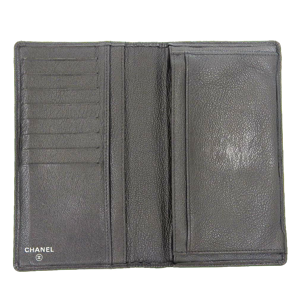 Chanel Metallic Lambskin Bifold Long Wallet