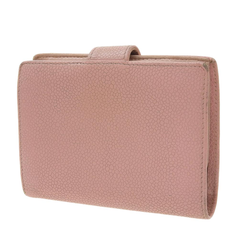 Chanel Caviar Skin Folding Wallet with Coin Purse A13497