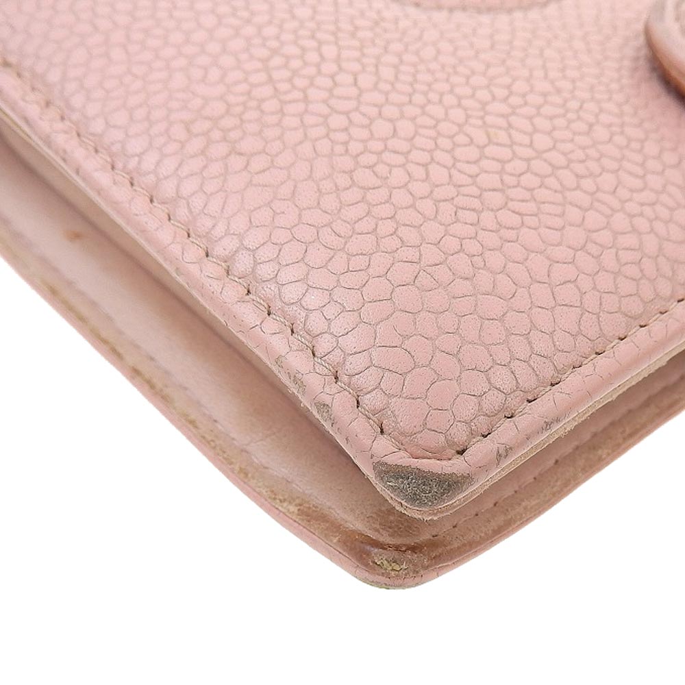 Chanel Caviar Skin Folding Wallet with Coin Purse A13497