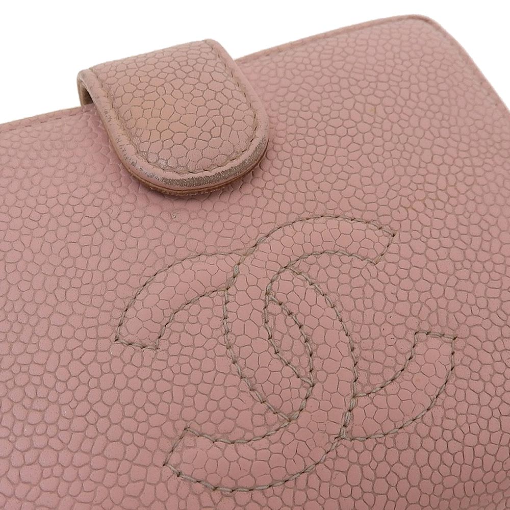 Chanel Caviar Skin Folding Wallet with Coin Purse A13497