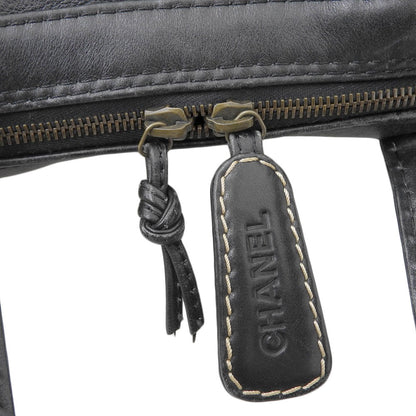 Chanel Wild Stitch Leather Handbag Black