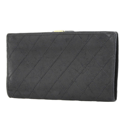 Chanel Leather Long Wallet with Clasp