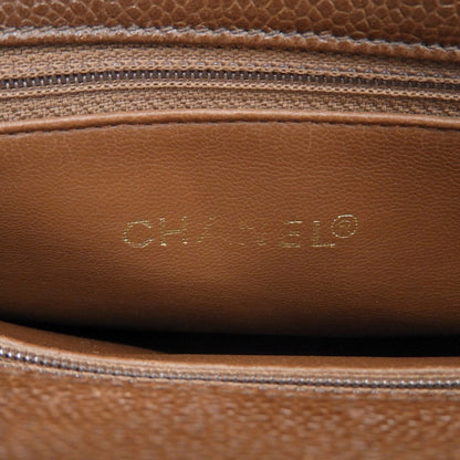 Chanel Caviar Chain Shoulder Bag Vintage Brown