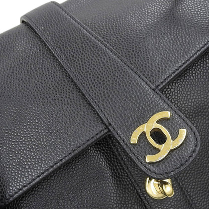 Chanel Caviar Skin Coco Mark Turn Lock Shoulder Bag Vintage