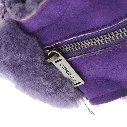 Chanel Shearling Shoulder Bag Purple