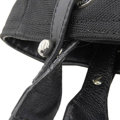 Chanel Paris Biarritz PM Leather Canvas Handbag A34208