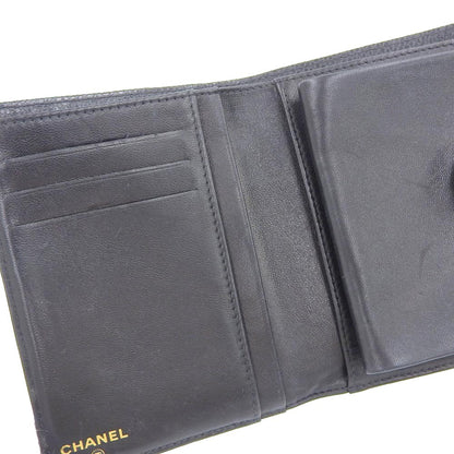 Chanel Caviar Skin Folding Wallet A13497