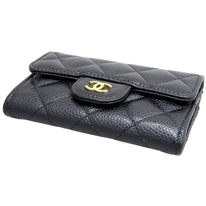 Chanel Caviar Skin Business Card Holder AP0214