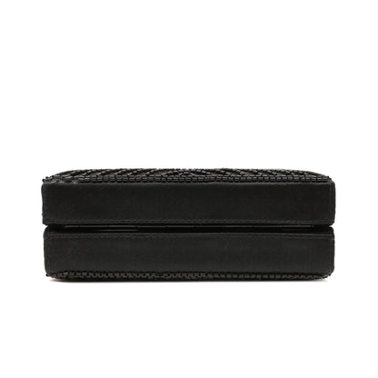 Chanel Black Vintage Beaded Mini Box Evening Bag