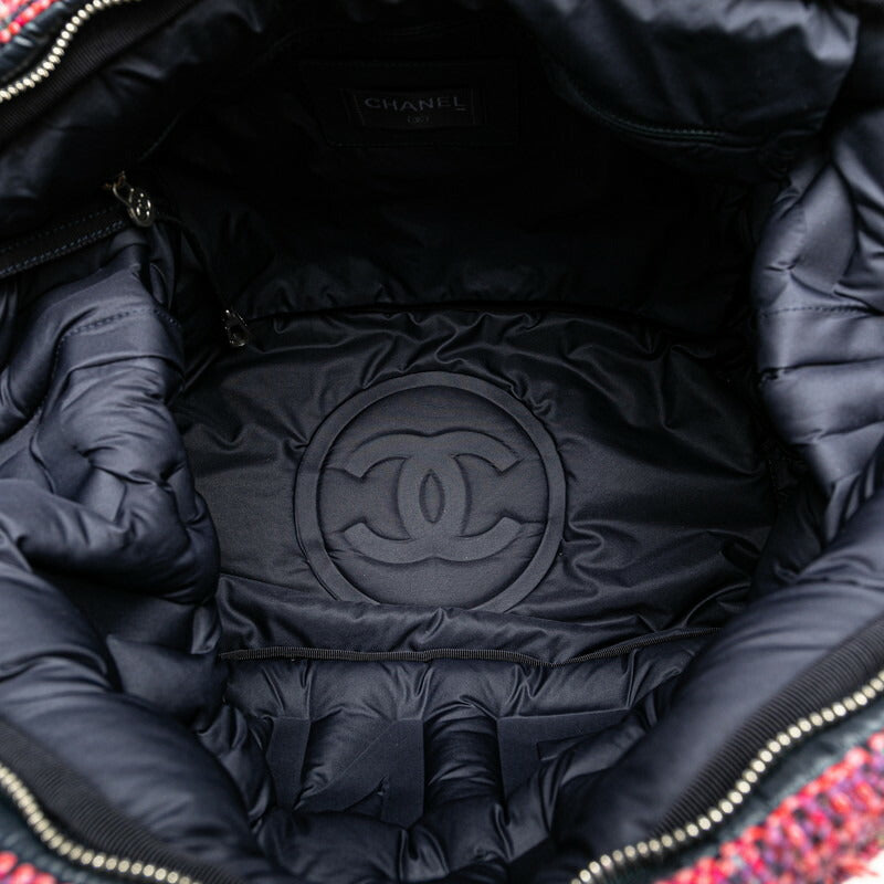 Chanel Nylon Wool Embossed Logo 2WAY Bag