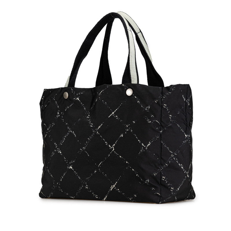 Chanel Nylon Travel Line Tote Bag Black