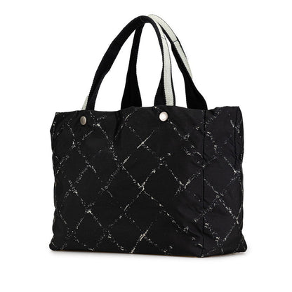 Chanel Nylon Travel Line Tote Bag Black