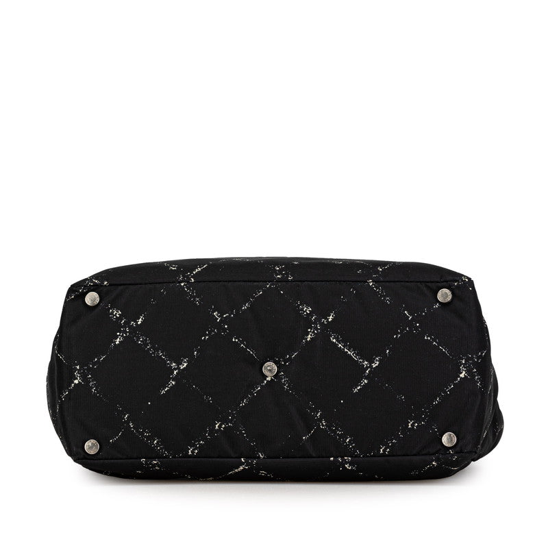 Chanel Nylon Travel Line Tote Bag Black