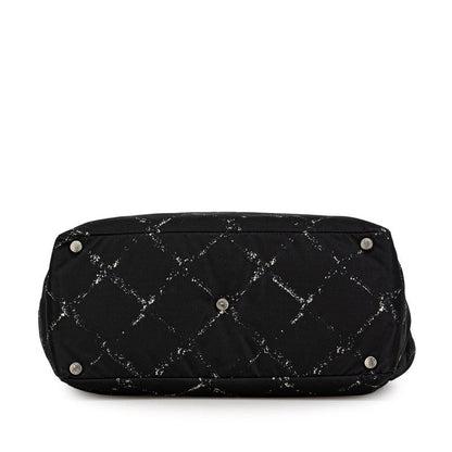Chanel Nylon Travel Line Tote Bag Black
