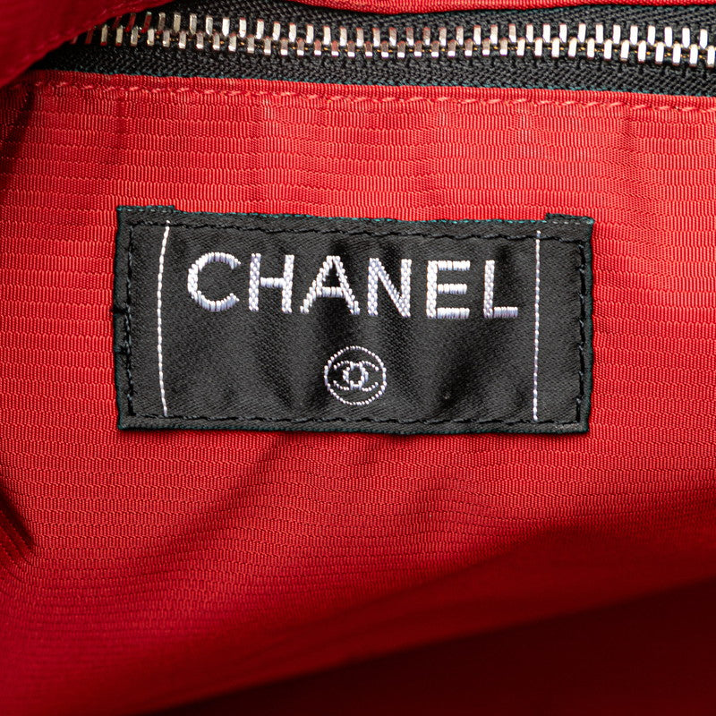 Chanel Nylon Travel Line Tote Bag Black