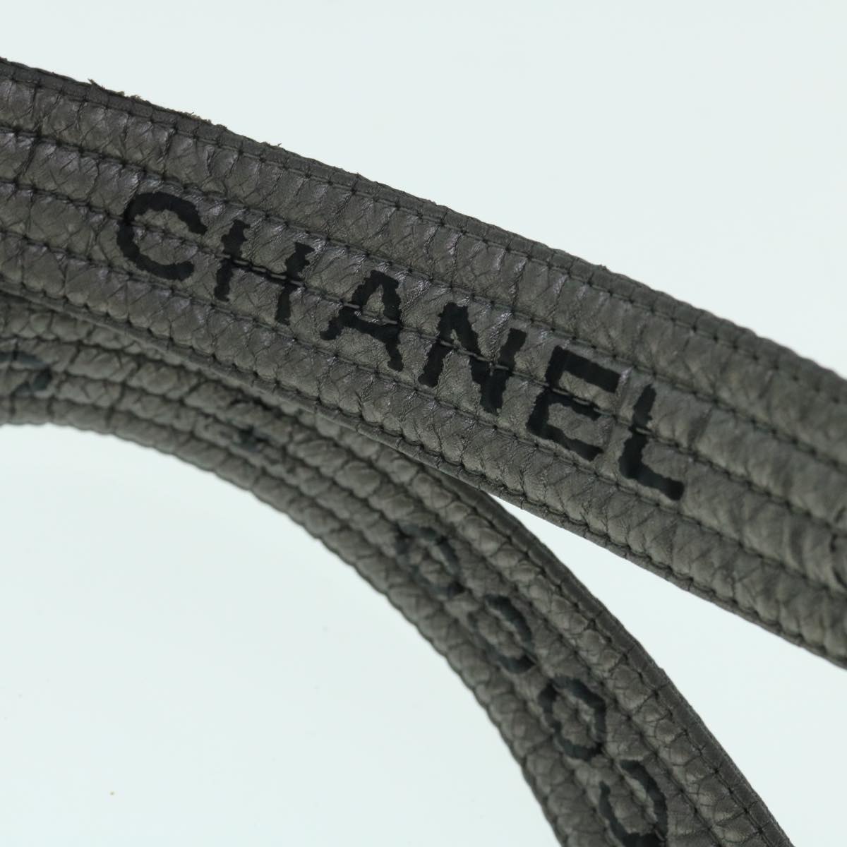 CHANEL Unlimited Shoulder Bag Nylon Silver CC yb486