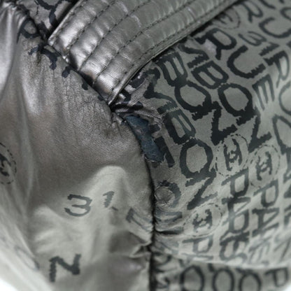 CHANEL Unlimited Shoulder Bag Nylon Silver CC yb486