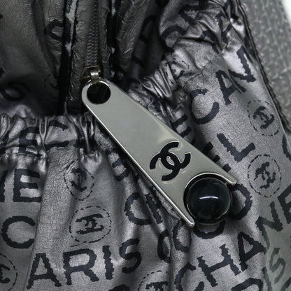 CHANEL Unlimited Shoulder Bag Nylon Silver CC yb486