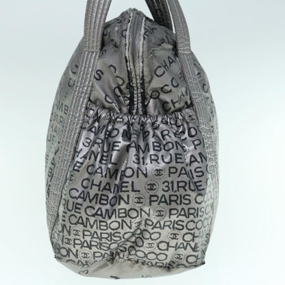 CHANEL Unlimited Shoulder Bag Nylon Silver CC yb486
