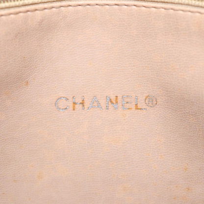 CHANEL Matelasse Chain Shoulder Bag Leather Beige Gold CC yb672