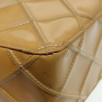 CHANEL Bicolore Shoulder Bag Enamel Yellow Silver CC yb674