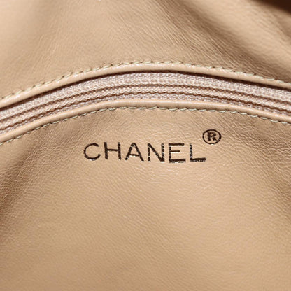 CHANEL Bicolore Shoulder Bag Enamel Yellow Silver CC yb674