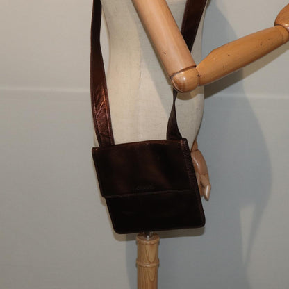 CHANEL Shoulder Bag Leather Bronze Gold CC yb676