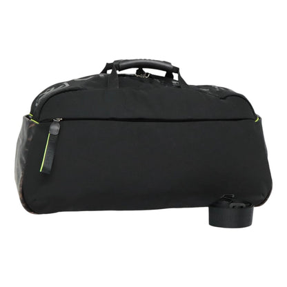 CHANEL Sports Line Boston Bag Nylon Black Silver CC yb680