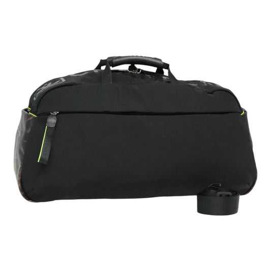 CHANEL Sports Line Boston Bag Nylon Black Silver CC yb680