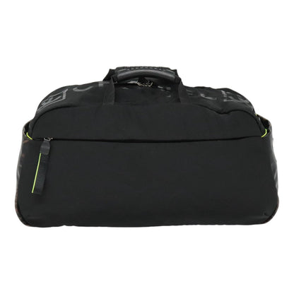 CHANEL Sports Line Boston Bag Nylon Black Silver CC yb680