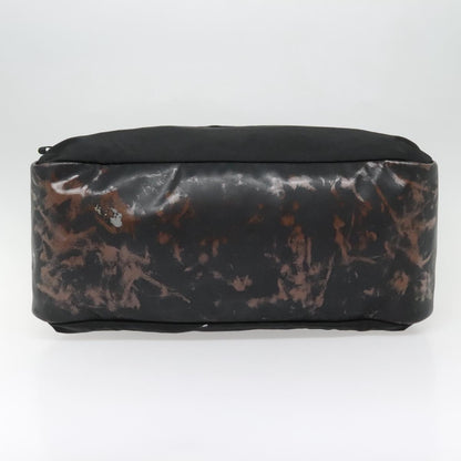 CHANEL Sports Line Boston Bag Nylon Black Silver CC yb680