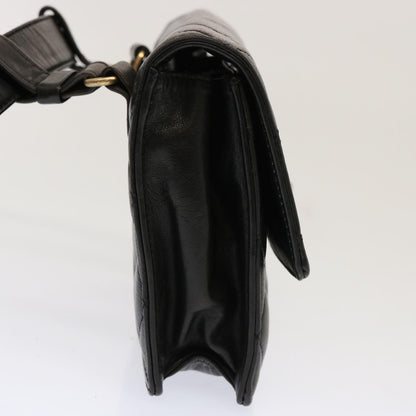CHANEL Matelasse Turn Lock Waist bag Lamb Skin Black CC yk11590