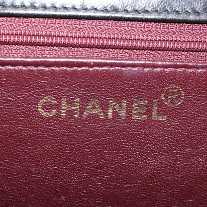 CHANEL Matelasse Chain Shoulder Bag Lamb Skin Black CC yk12417A