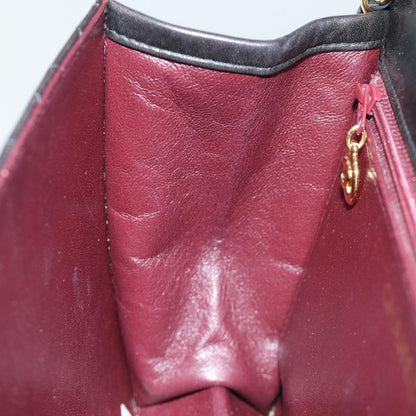 CHANEL Matelasse Chain Shoulder Bag Lamb Skin Black CC yk12417A