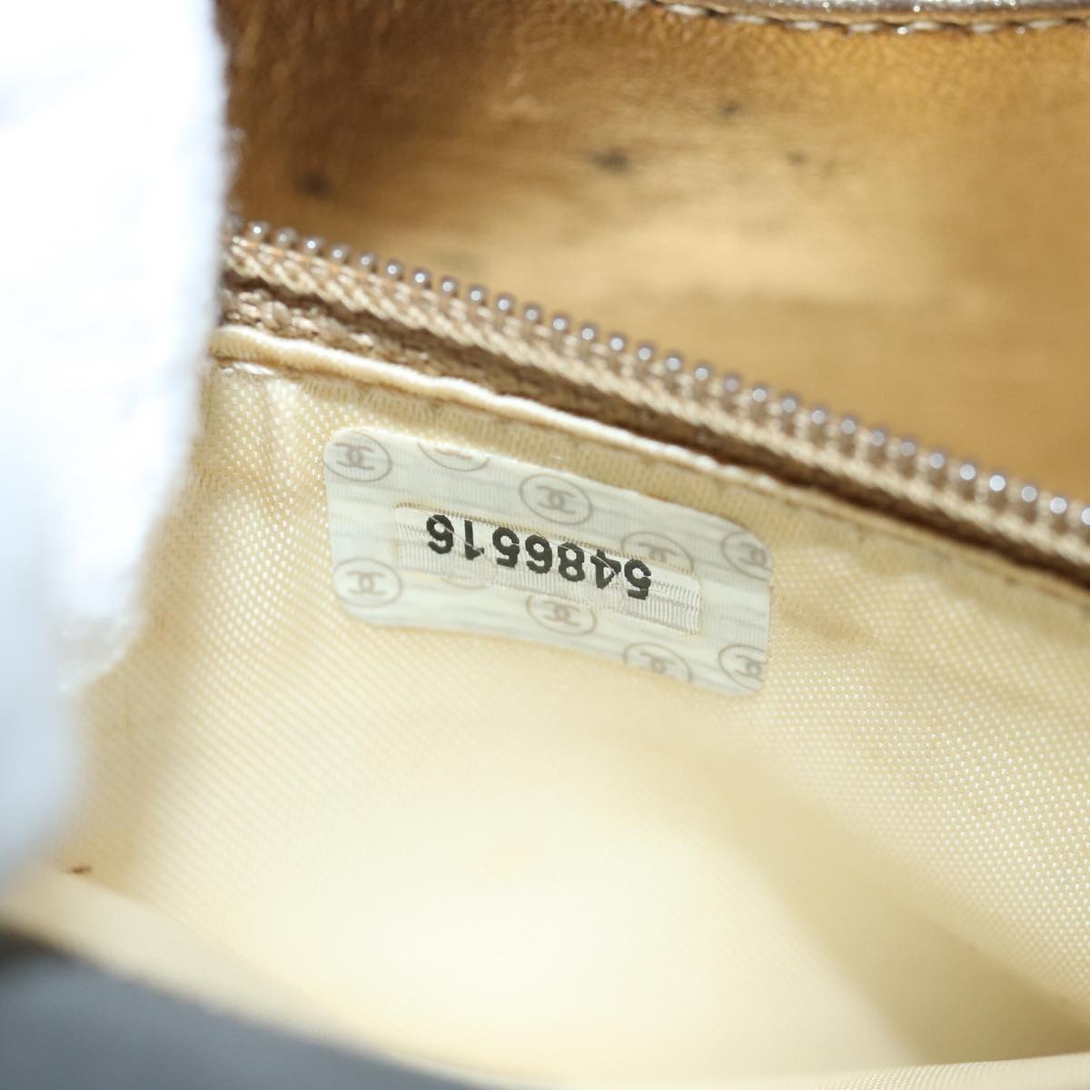 CHANEL Turn Lock Chain Hand Bag Suede Gold Tone CC yk13693