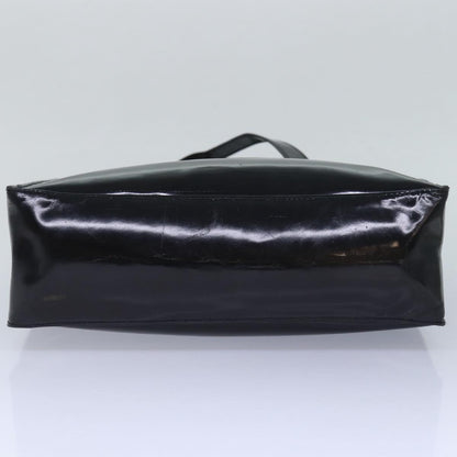 CHANEL Tote Bag Enamel Black CC yk13900