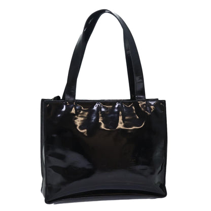 CHANEL Tote Bag Enamel Black CC yk13900