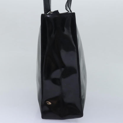 CHANEL Tote Bag Enamel Black CC yk13900
