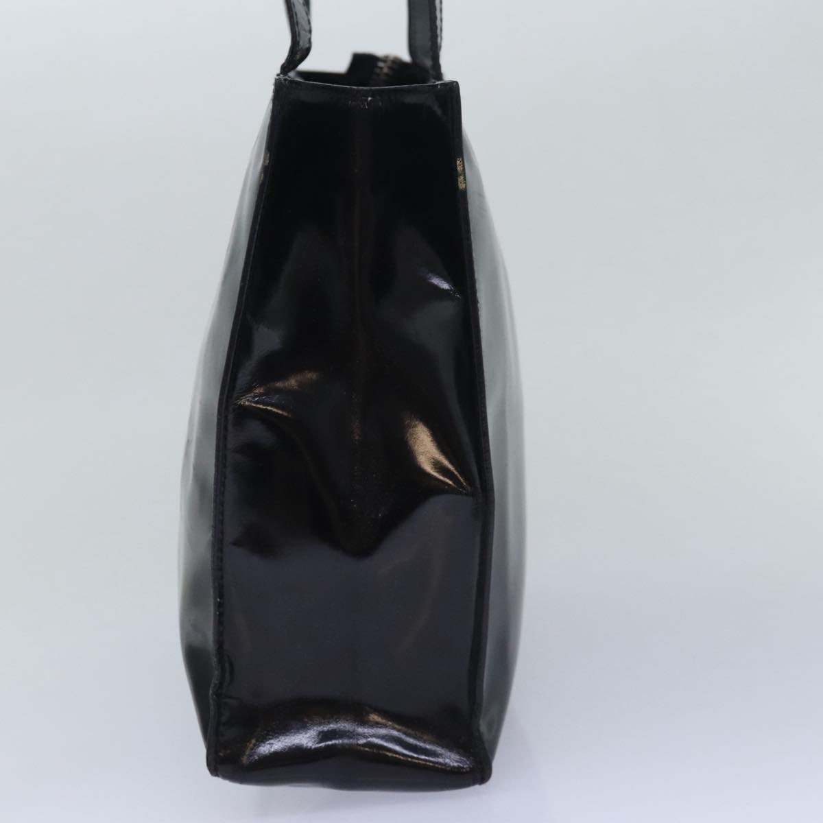 CHANEL Tote Bag Enamel Black CC yk13900