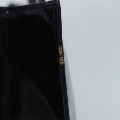 CHANEL Tote Bag Enamel Black CC yk13900