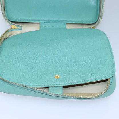CHANEL Vanity COCO Mark Hand Bag Caviar Skin Emerald Green CC yk13974A