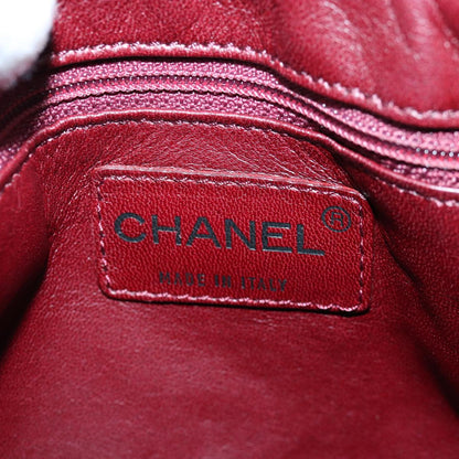 CHANEL COCO Mark Chain Hand Bag Canvas Wine Red CC yk13976A