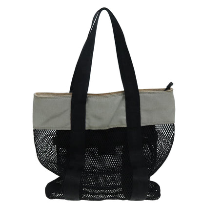 CHANEL Sports Tote Bag Nylon Black Gray CC yk14152